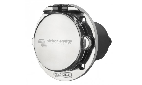 Prise de Quai Power Inlet 16A stainless steel with cover