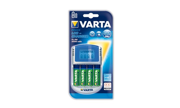 Chargeur LCD VARTA + 4 x AA 2500mAh