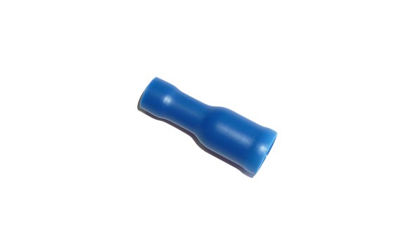 Cosse électrique isolée ronde femelle 5mm bleu en sachet de 5