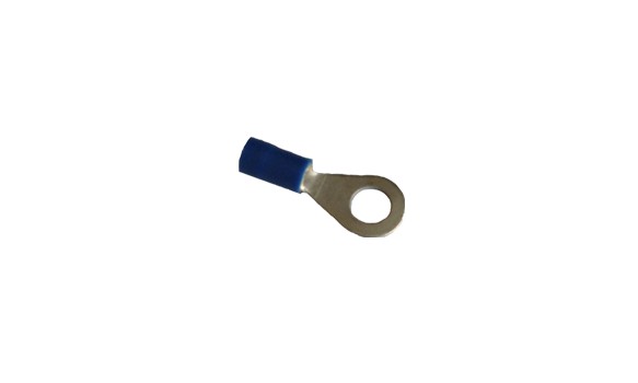 Cosse électrique isolée  ronde M6 bleu en sachet de 5