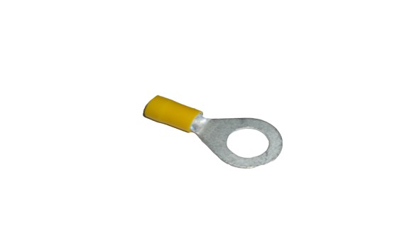 Cosse électrique à sertir isolée ronde M10 Jaune en sachet de 5