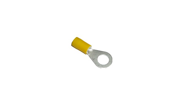 Cosse électrique isolée à sertir ronde M8 jaune en sachet de 5