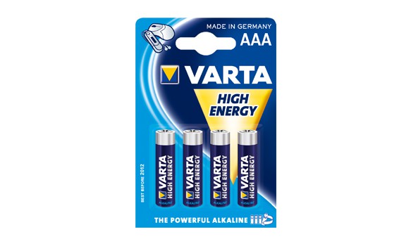 Blister de 4 Piles LR03 AAA VARTA HIGH ENERGY