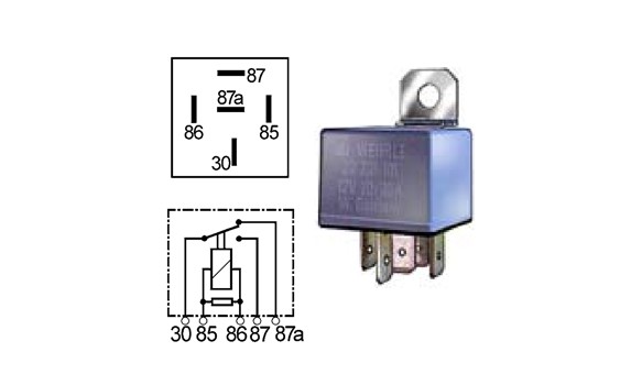 Relais 12V 40/15Amp 5 broches