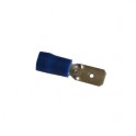 Cosse électrique Languette plate 6.3mm bleu en sachet de 5