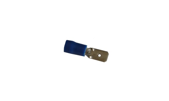 Cosse électrique Languette plate 6.3mm bleu en sachet de 5