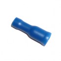 Cosse électrique isolée ronde femelle 5mm bleu en sachet de 5
